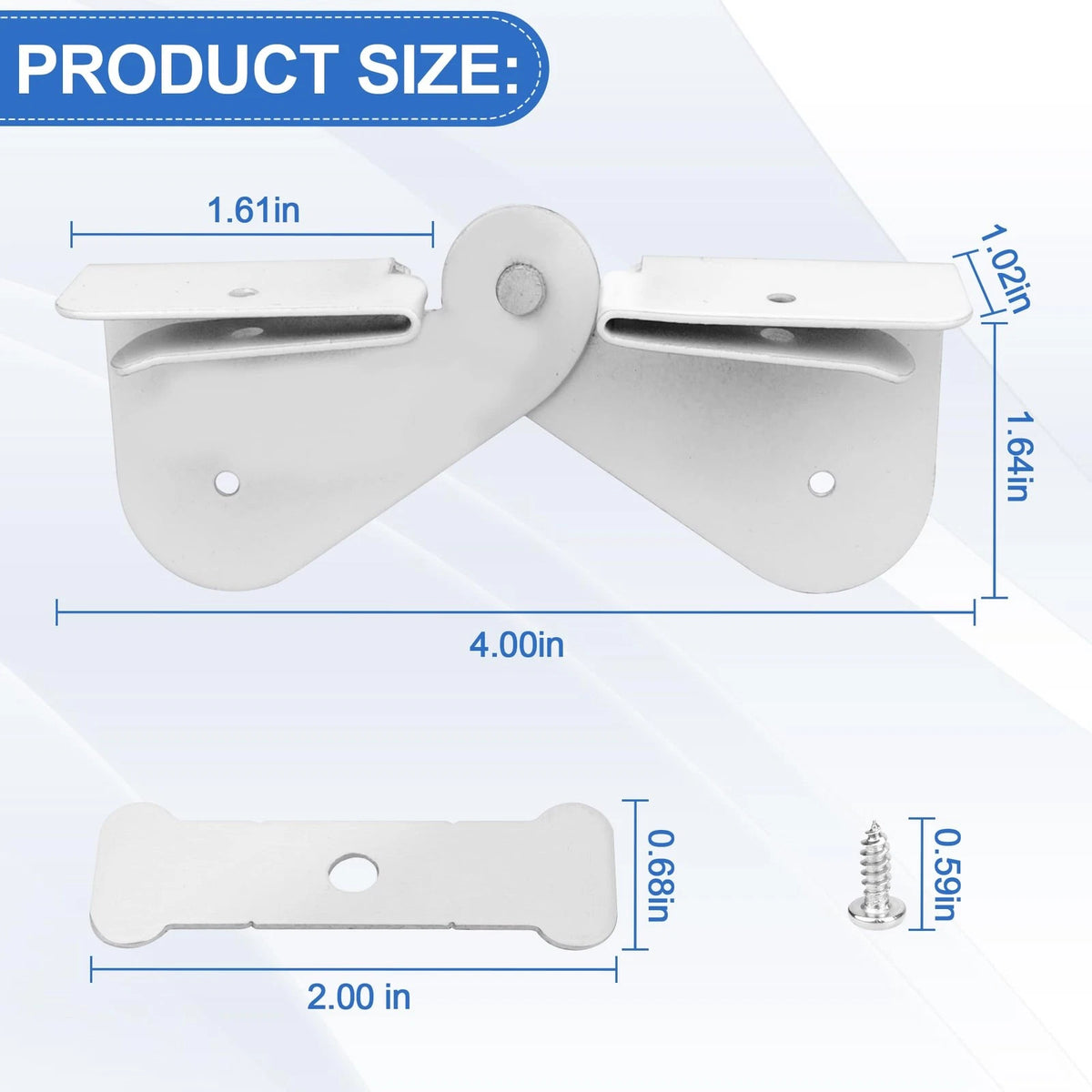 Gutter Downspout Hinge, 6Pcs Extension Flip-Up Zip Hinge White