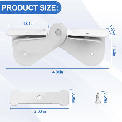 Gutter Downspout Hinge, 6Pcs Extension Flip-Up Zip Hinge White