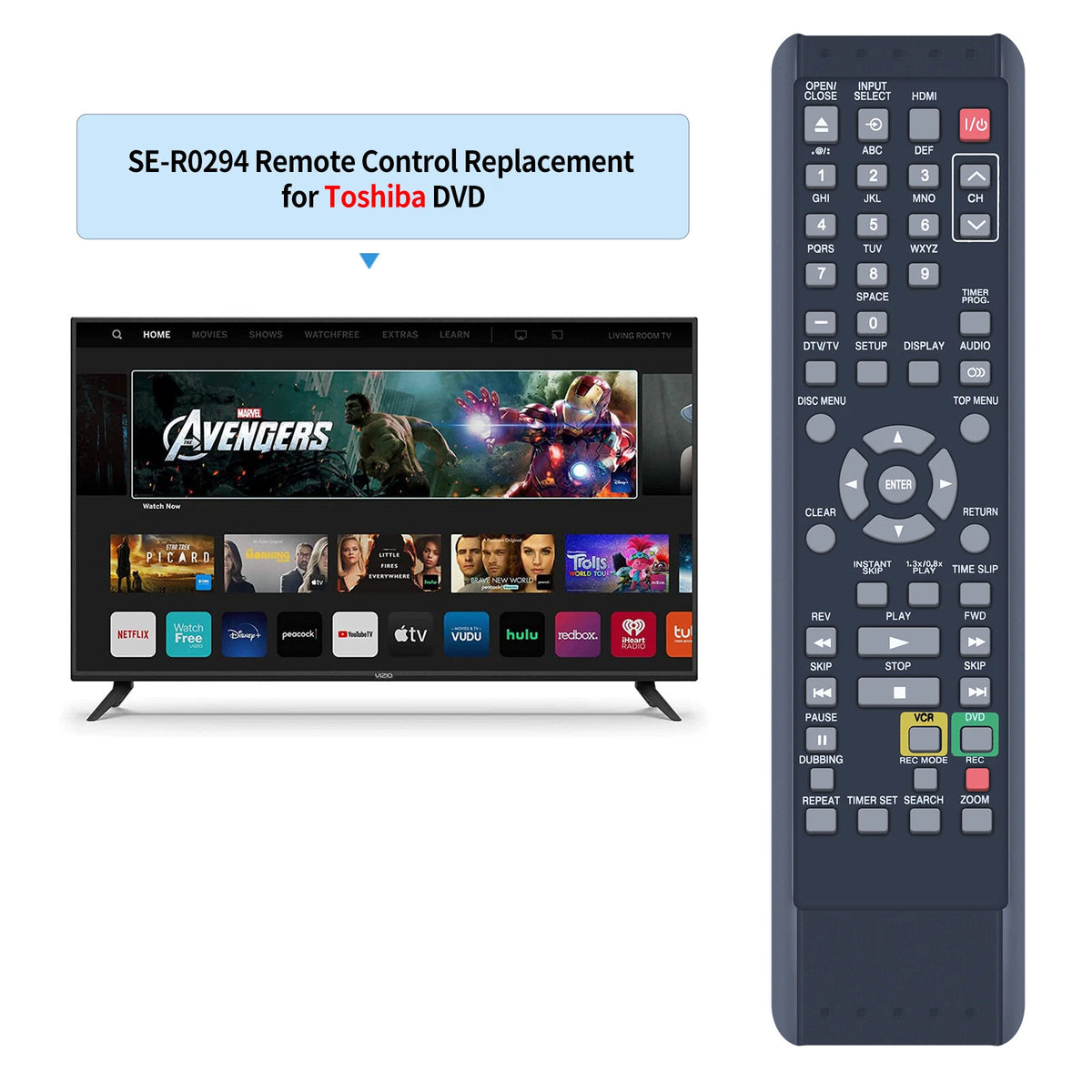 SE-R0294 Remote Control For Toshiba DVD Player D-VR660KU D-VR670 D-VR660