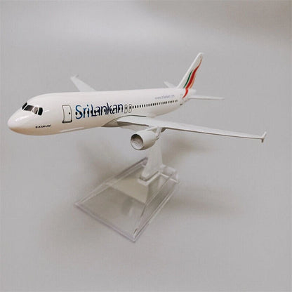 A320 SriLankan Airlines Civil Airliner Model 16cm Simulation Aircraft Ornaments