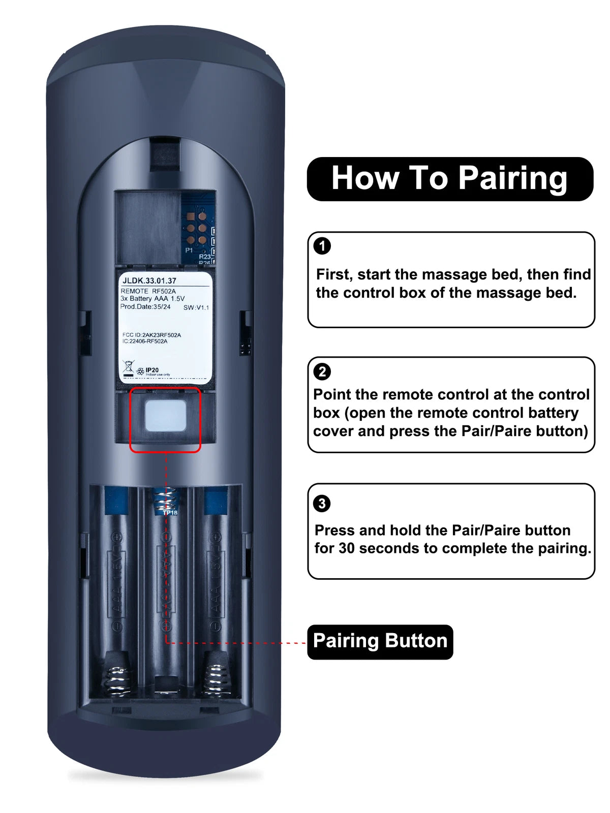 Remote Control For Tempur-Pedic TEMPUR-Ergo Extend Smart Base JLDK.33.01.37