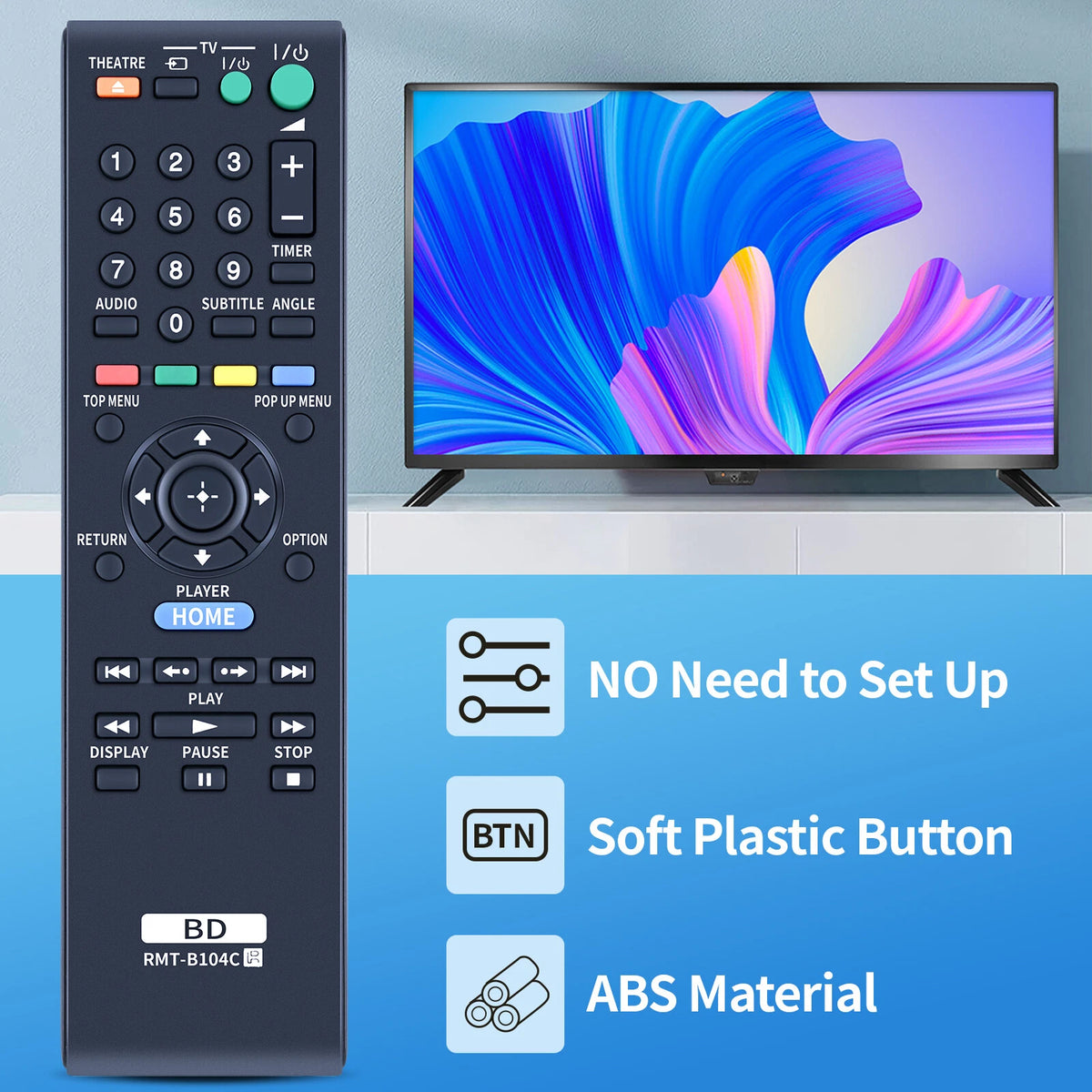 RMT-B104C For Sony Player Remote Control BDP-S185 BDP-S270