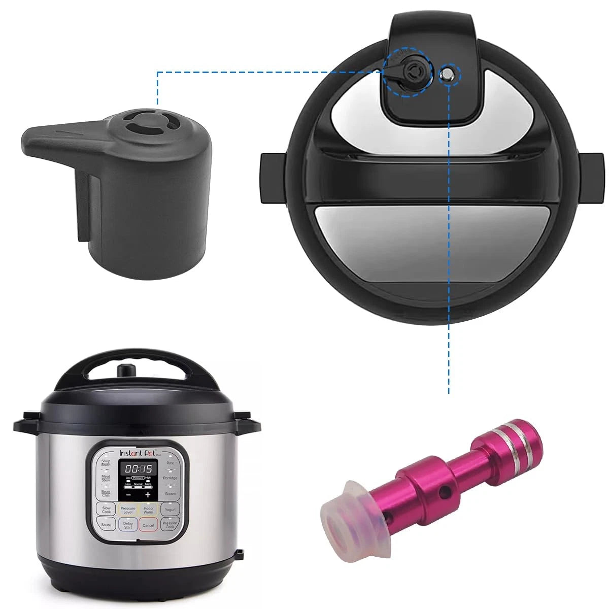 10Pcs 8 Qt Pressure Cooker Accessories Set, Replacement Parts Include...