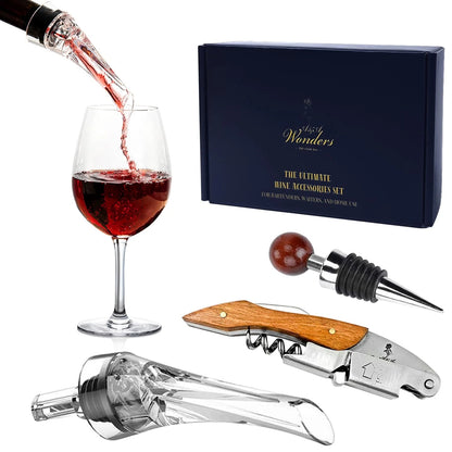 A&A Wonders Wine Accessories Set, Featuring 3 in-1 R, ~ BEST VALUE ~