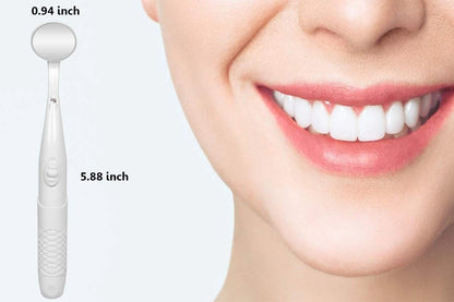 ffresiss Dental Mirror with Light,Teeth Inspection LED 5.9"L x 0.9"W, Silver