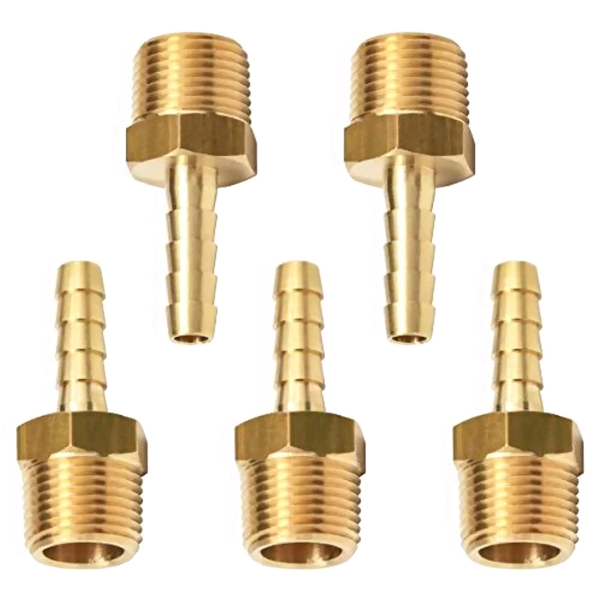 Fuel Line Adapter 5 x Adapter Brass Material /w Wide Application Scope 5pcs