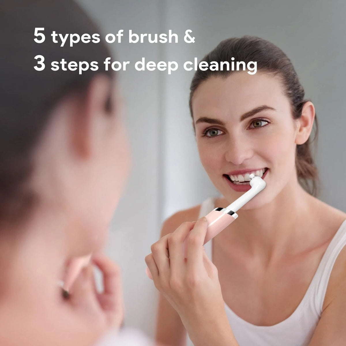 6 Tooth Polisher Replacement Brush Heads,Tooth Cleaning 6 Piece Set, White1