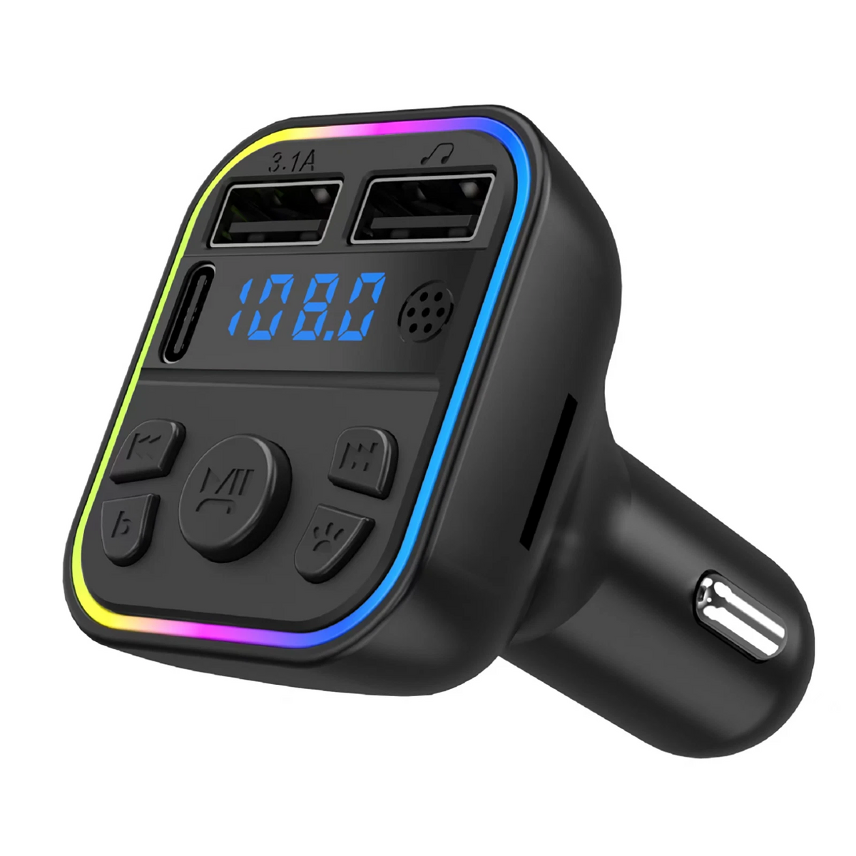 Car FM Transmitter Adapter Radio MP3 Player Type-C Dual USB Fast Charger