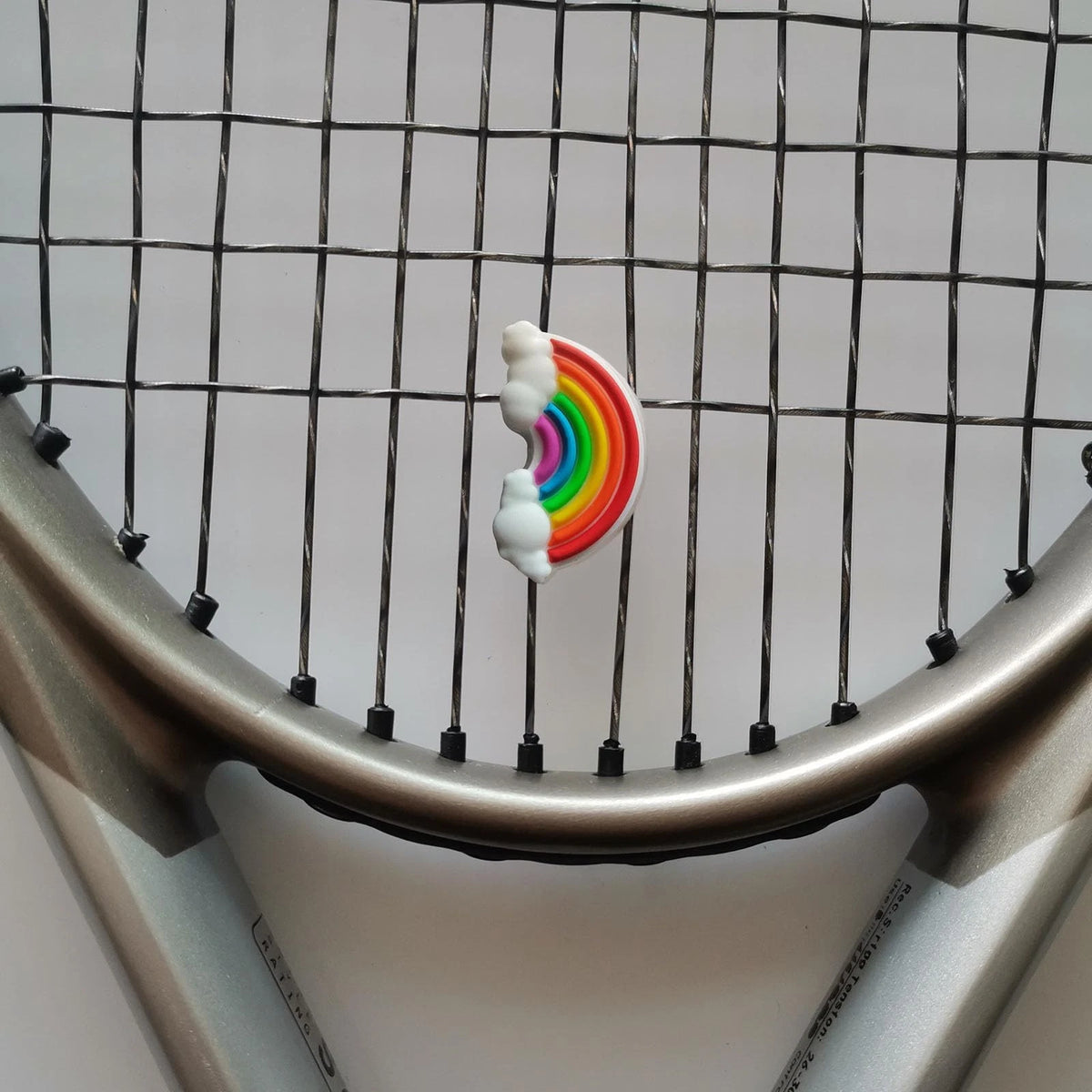 Tennis Dampener Cute/Funny 5 Pack Rainbow Racket 6