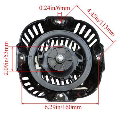 WOTIAN Pull Start Assembly Compatible with Generac 196cc 208cc 212cc, Black