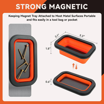 LOZAGU 4 Pack Telescoping Magnet Pick-up Tool Set with Magnetic Parts Tray,...