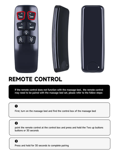 Remote Control For Leggett & Platt Series 100 or T120 Adjustable Bed -Black