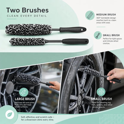 Yungeln 11 PCS Car Wheel Brush kit,Wheel Cleaner Set with and...