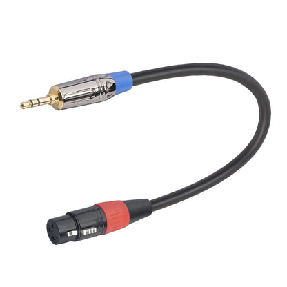 Jack 3.5mm to 3Pin XLR Cable TRS M to XLR Female Audio Adapter Cable For Phone