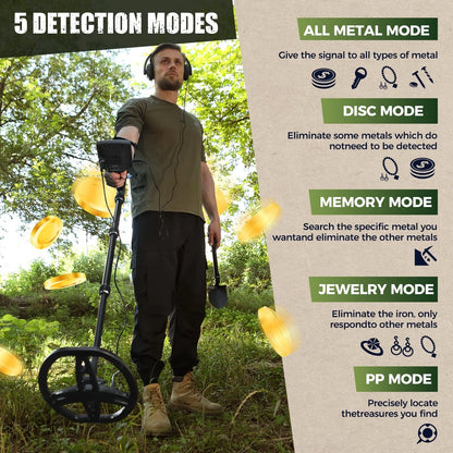Gbnryg Metal Detector for Adults,Professional Higher Accuracy M55J&Grey