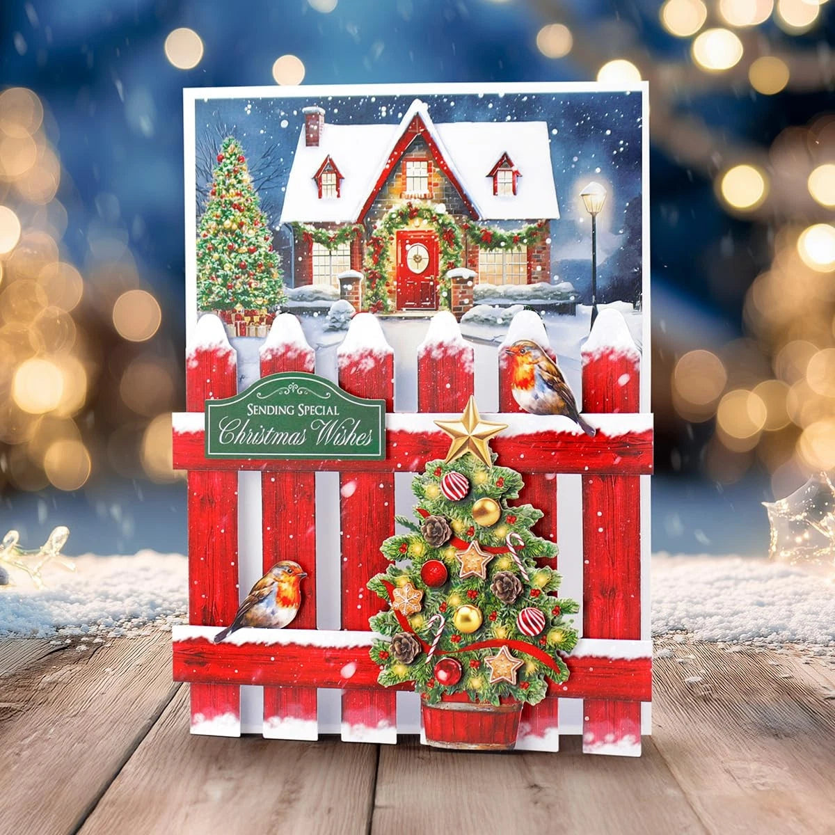 Katy Sue Christmas Garden Finished cards are 5.3 x 7 inches, mixed colors