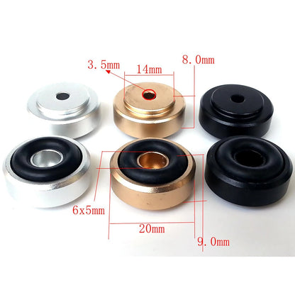 4pcs 20x8mm Aluminum Isolation Feet Stand For CD Turntable Radio AMP Amplifier D