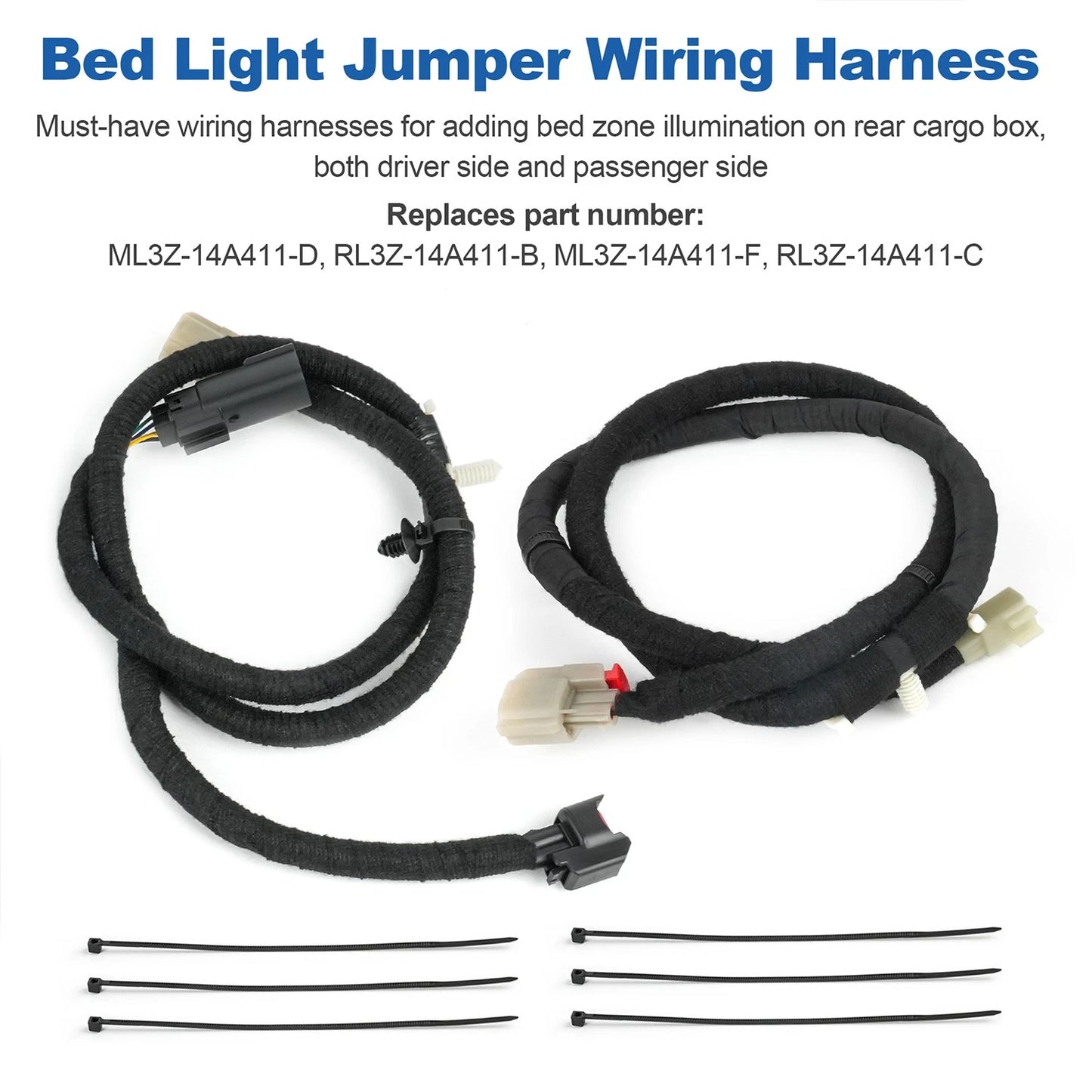 Truck Bed Light Wiring Jumper Harness For Ford F-150 2021-2025 ML3Z-14A411-D