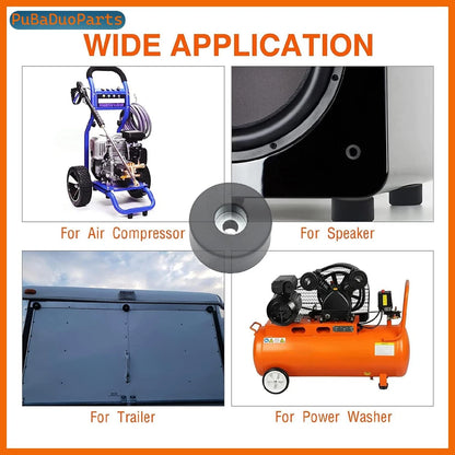4 Pack 192310GS Anti Vibration Rubber Feet, Air Compressor Isolation Black
