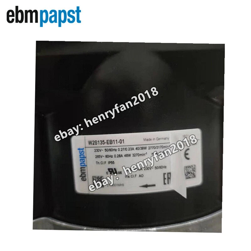 Ebmpapst W2S135-EB11-01 230V 0.27/0.28A 2770RPM 40/48W Siemen Spindle Motor Fan