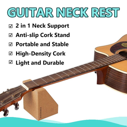 COENGWO Guitar Neck Rest, Cradle Support Pillow Standard, Cork