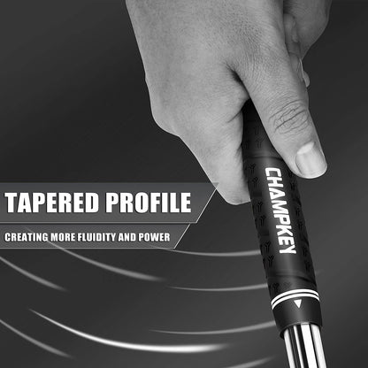 CHAMPKEY WRAP-Y Rubber Golf Grips 13 Pack Come with All Repair Kits - Black