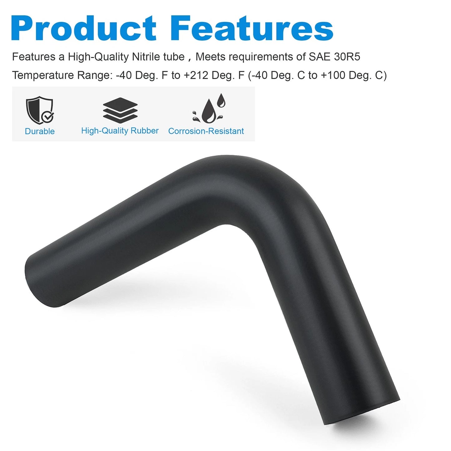 Universal Molded Gasoline Fuel Filler Neck Hose Replaces ‎24715