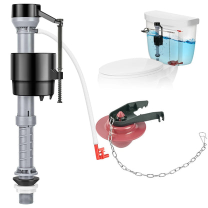 Houpeoro Universal Toilet Flusher Replacement Kit, Black 3x10x3 inches,