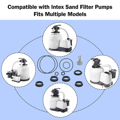 shiguan Sand Filter Pump Seal Gasket Replacement Kit Compatible with black