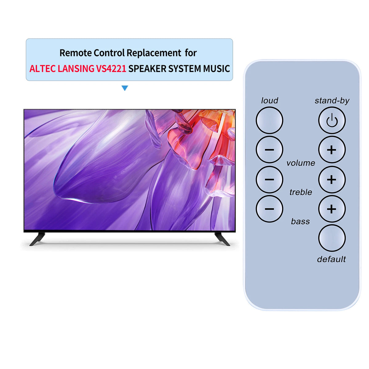 Replacement Remote Control For ALTEC LANSING VS4221 Audio Speakers