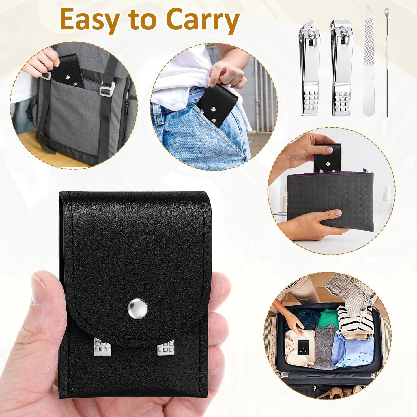 24 Pack Nail Clipper Set Manicure Kit for Women Men Silver