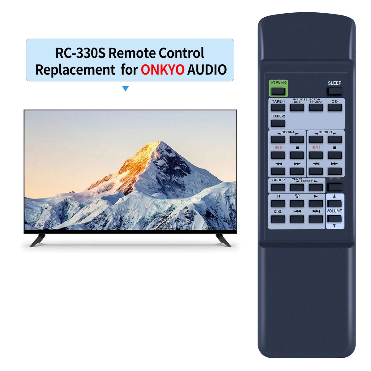 RC-330S Remote Control For Onkyo TX-2100 TX-8011 TX-8211 Stereo Receiver
