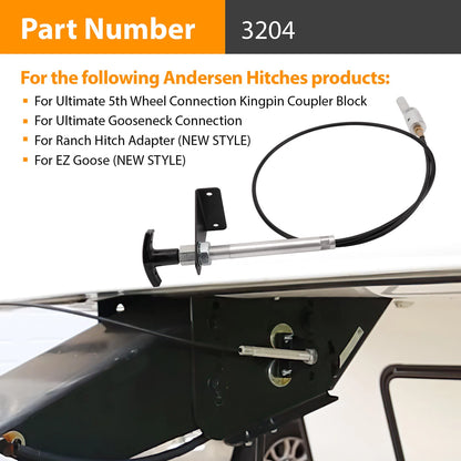Replacement Latch Cable For Andersen Ultimate Connection King Pin Coupler #3204