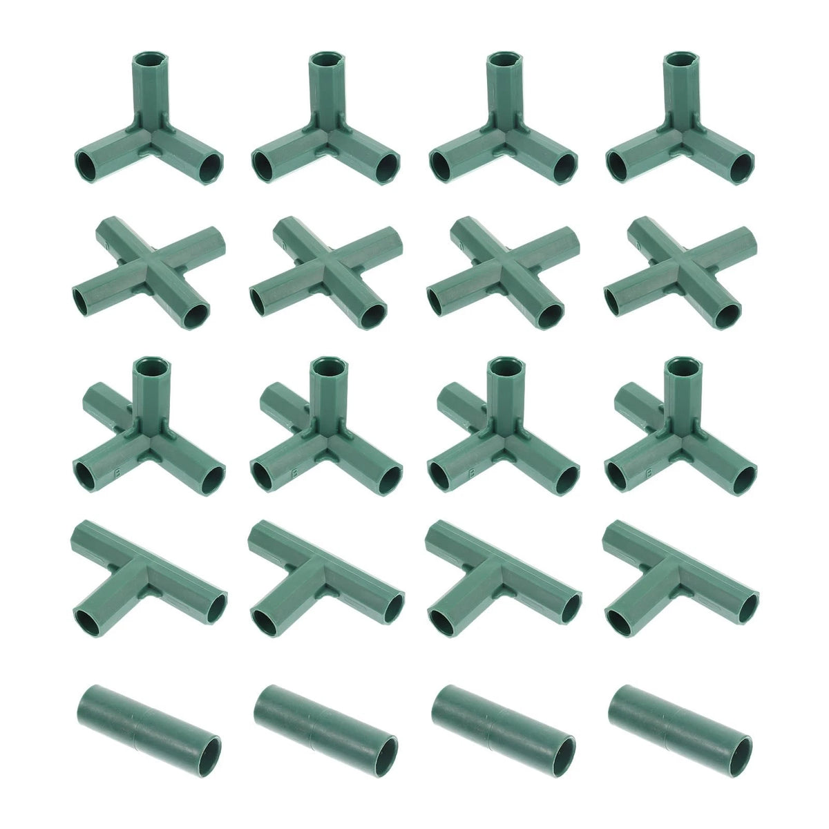 Yardwe 20Pcs 16mm Greenhouse Frame Connector, 5 Types Stable Gardening Pipe...