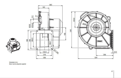 Ebmpapst G3G315-M3G150FF 55600.07000 Centrifugal Fan 380/480VAC 8000W Gas Boiler