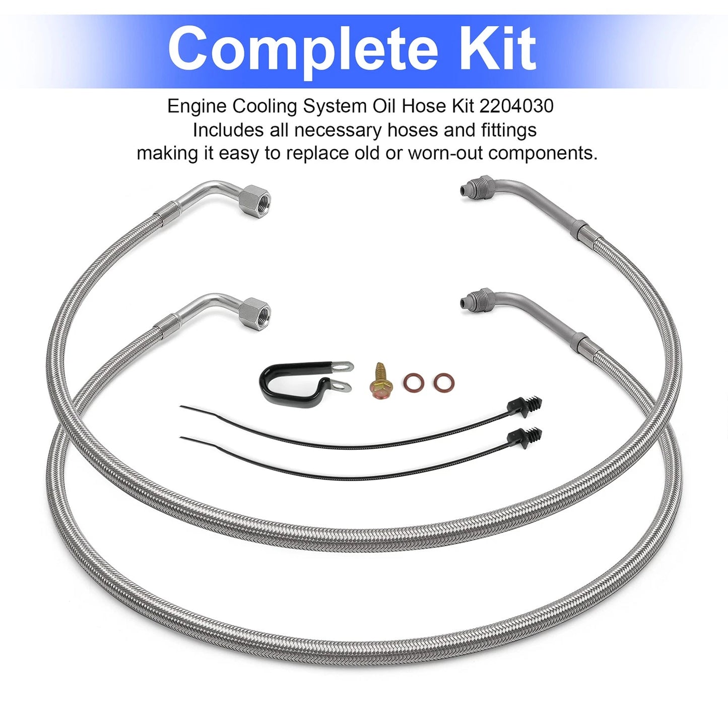 Engine Cooling System Oil Hose Kit 2204030 fits 2004-2006 Magnum 330
