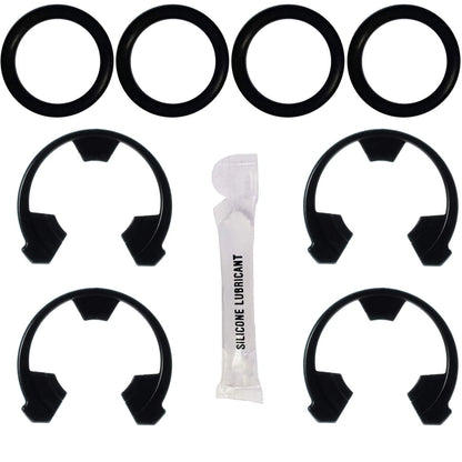 Authentic OEM Water Softener Kit - Clip 7116713 and O-Ring 7170288 - 4 Black