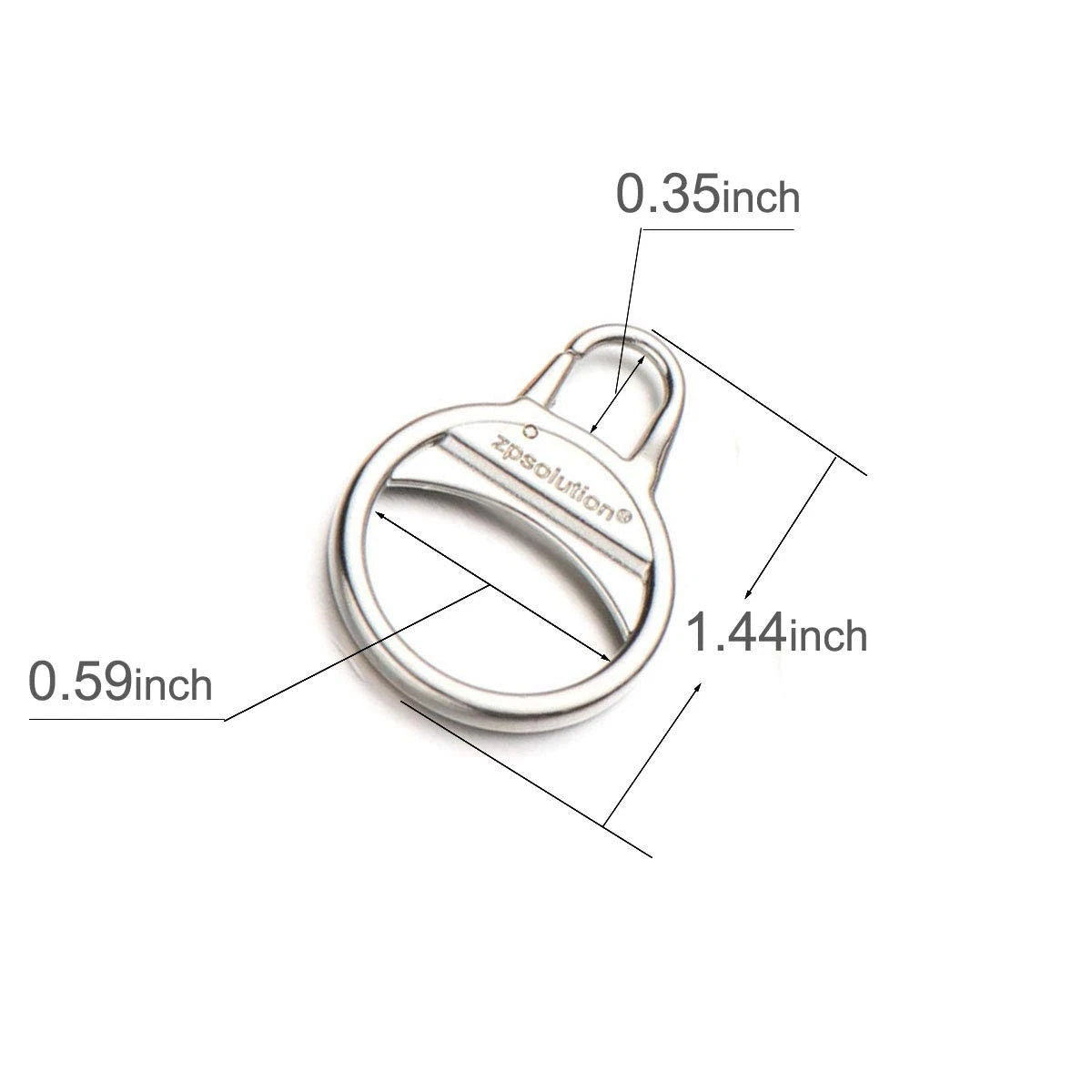 Zpsolution Round Zipper Pull Replacement Tool-Free Detachable 4 sliver