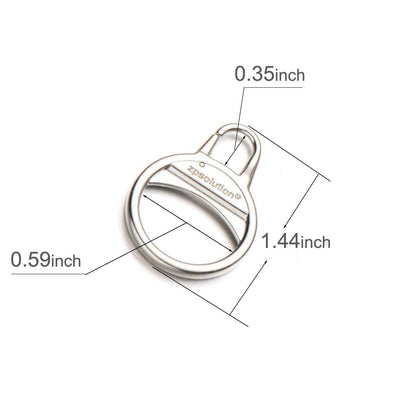 Zpsolution Round Zipper Pull Replacement Tool-Free Detachable 4 sliver