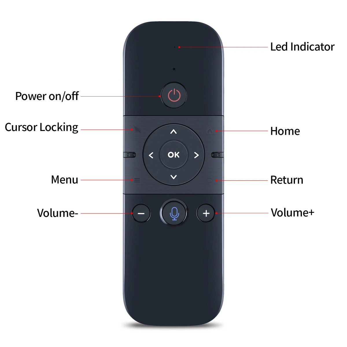 M8 Air Mouse Google Voice Remote Control With 2.4G Mini Wireless Keyboard