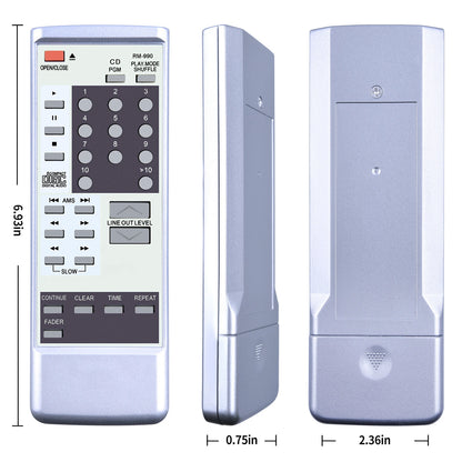 RM-990 Replacement Remote Control For Sony CD Player CDP497 CDP590 CDP790