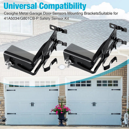 Ceoighe 2 Pcs Garage Door Sensors Bracket, Replacement for 41A5034 Black