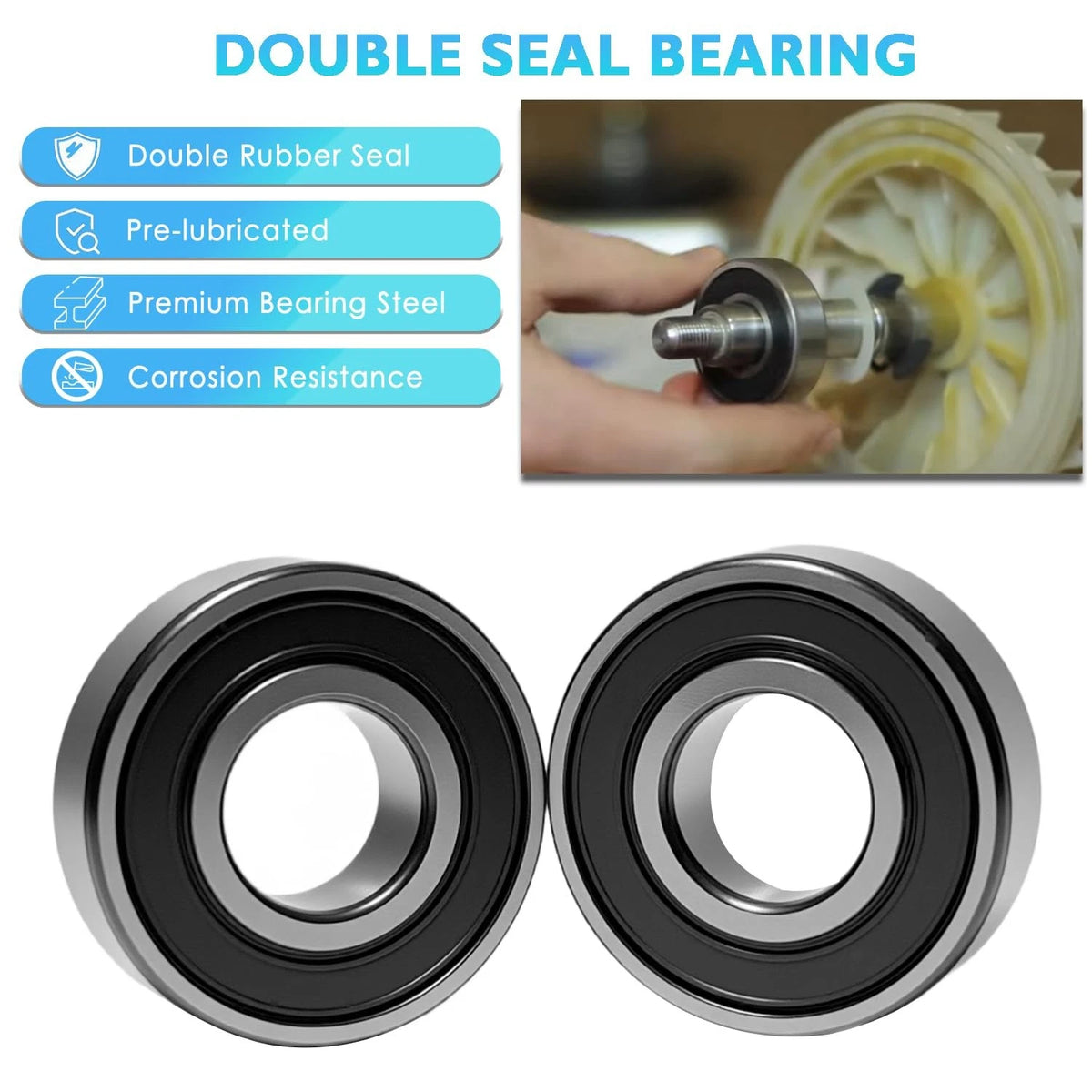 Precision Pool Pump Bearing Replacement for Pentair Whisperflo silver