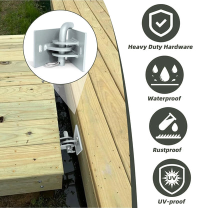 Floating Dock Hinges Hardware,Stationary Connector Hinge Silver