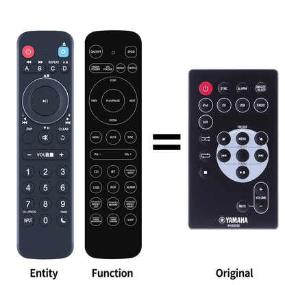 WV83290 Replacement Remote Control For Yamaha TSX-140 BL BK GR iPod Dock Stereo