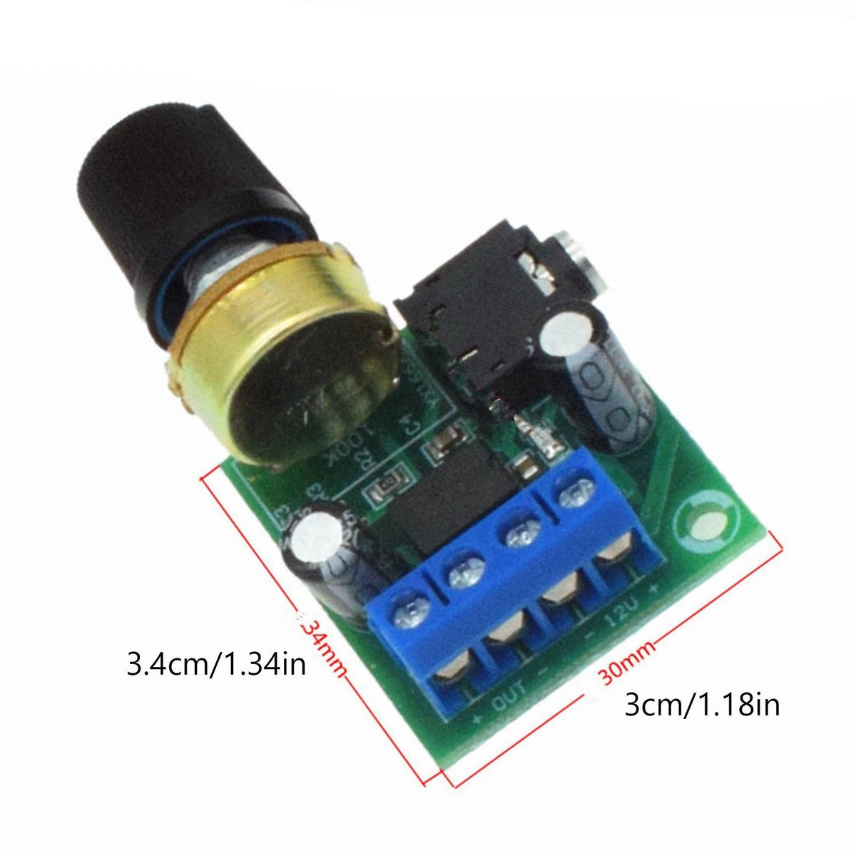 2* Adjustable Volume LM386 Mini Audio Power Amplifier Board DC3~12V Module D