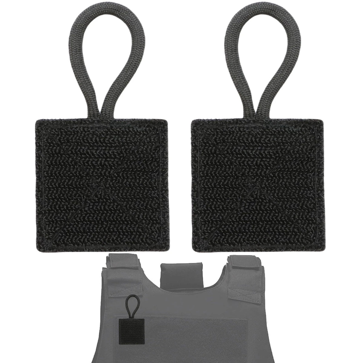Terixe 2 Pack Mic Clips for Law Enforcement, Black Radio Holders,