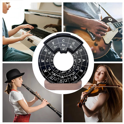 Ssllretu Circle of Fifths Wheel Metal Melody Tool with Guitar Chord Chart...