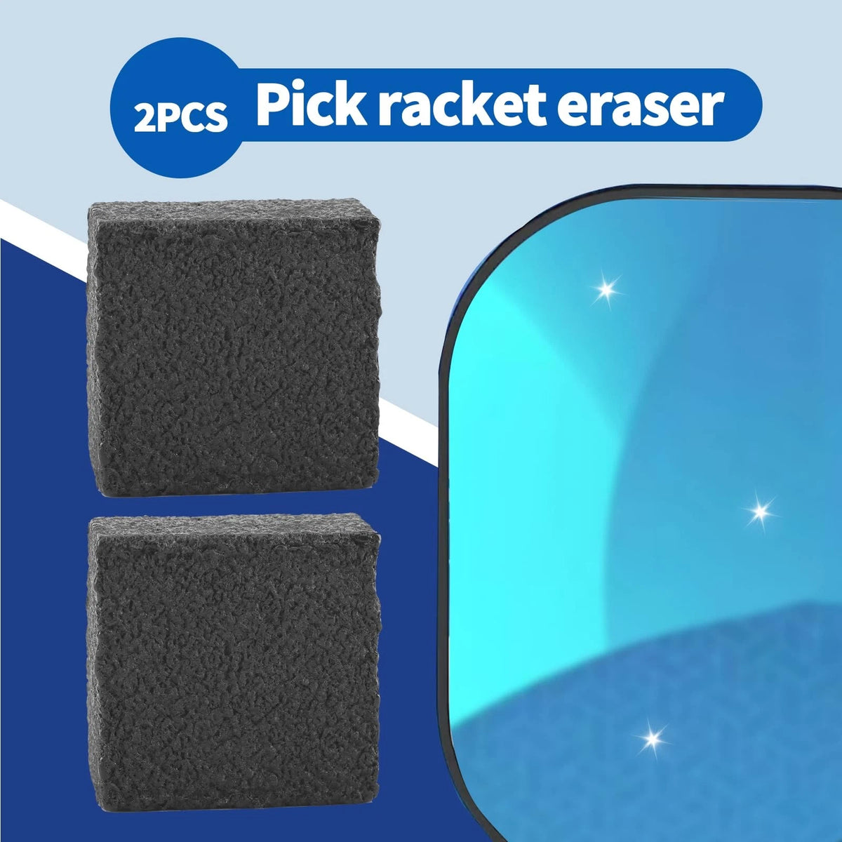 WALACT 2PCS Pickleball Paddle Eraser, Carbon Cleaner, Quick & Effective Black