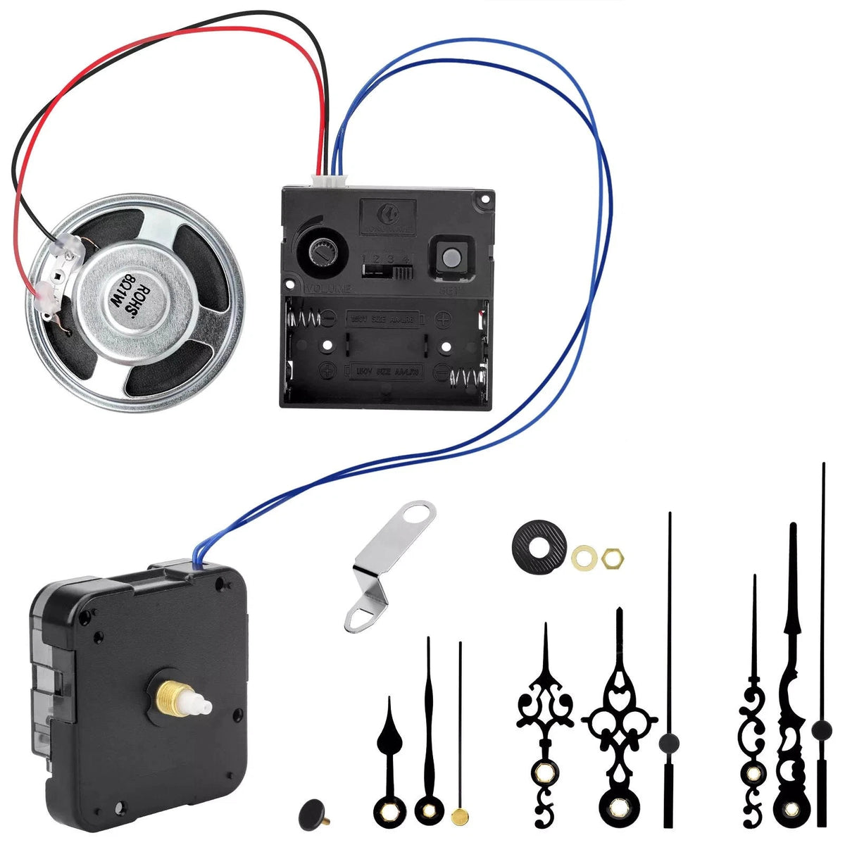 Quartz Wall Clock Movement Mechanism Hands Repair Tool Kit Set DIY Clock Parts